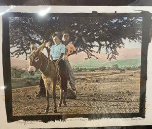 "Two Boys On A Burro" Limited Edition of One Print.